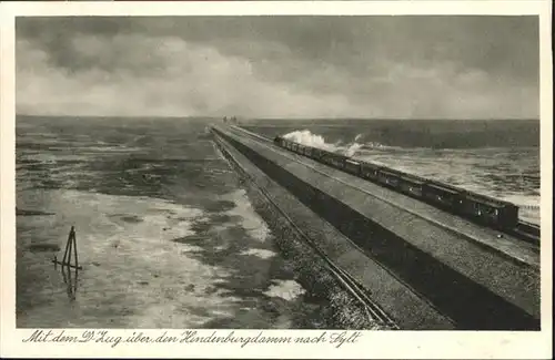 Sylt Hindenburgdamm Zug / Sylt-Ost /Nordfriesland LKR