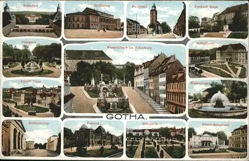 Gotha Thueringen Schloss  Hotel Denkmal Ernst Neumarkt Hoftheater Orangerie Krematorium Postamt Bismarck Denkmal  / Gotha /Gotha LKR