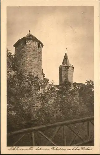 Muehlhausen Thueringen Antonius Rabenturm hohen Graben / Muehlhausen Thueringen /Unstrut-Hainich-Kreis LKR