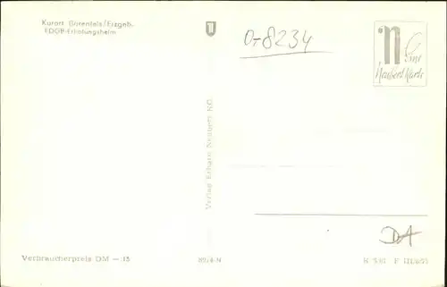 Baerenfels Erzgebirge FDGB Erholungsheim / Altenberg /Saechsische Schweiz-Osterzgebirge LKR