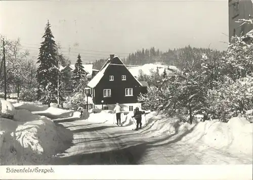 Baerenfels Erzgebirge Skifahrer / Altenberg /Saechsische Schweiz-Osterzgebirge LKR