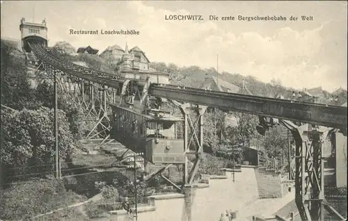 Loschwitz Bergschwebebahn Restaurant Loschwitzhoehe / Dresden /Dresden Stadtkreis