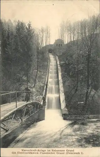 Rabenau Sachsen Wasserkraftanlage Rabenauer Grund / Rabenau Sachsen /Saechsische Schweiz-Osterzgebirge LKR