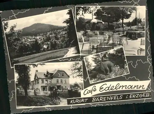 Baerenfels Erzgebirge Cafe Edelmann / Altenberg /Saechsische Schweiz-Osterzgebirge LKR