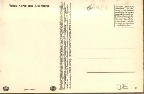 Altenburg Thueringen Wonakarte / Altenburg /Altenburger Land LKR