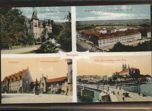 Meissen Elbe Sachsen Kornhaus Albrechtsburg Bruecke / Meissen /Meissen LKR