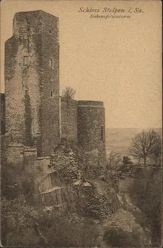 Stolpen Schloss Stolpen Siebenspitzenturm / Stolpen /Saechsische Schweiz-Osterzgebirge LKR