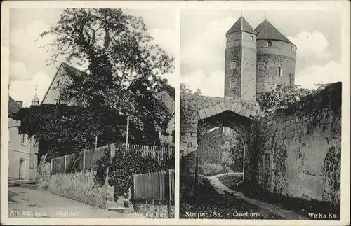 Stolpen Coselturm Stadttor / Stolpen /Saechsische Schweiz-Osterzgebirge LKR