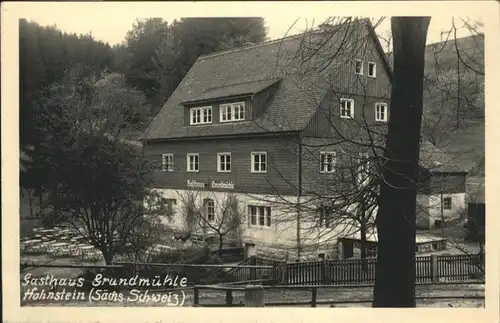 Hohnstein Gasthaus Grundmuehle /  /