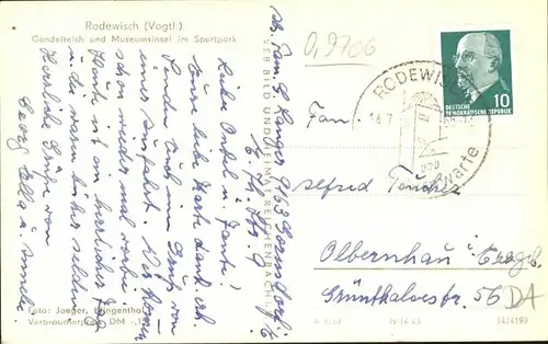 Rodewisch Gondelteich Museumsinsel / Rodewisch /Vogtlandkreis LKR