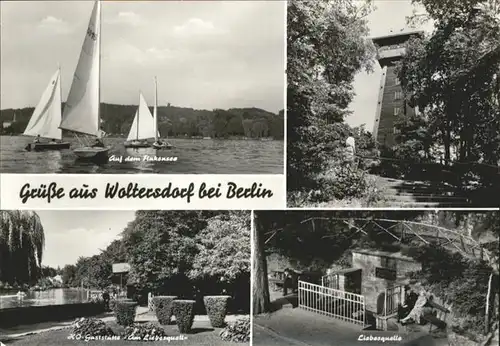 Woltersdorf Erkner Liebesquelle Gaststaette Flakensee Segelschiff / Woltersdorf Erkner /Oder-Spree LKR