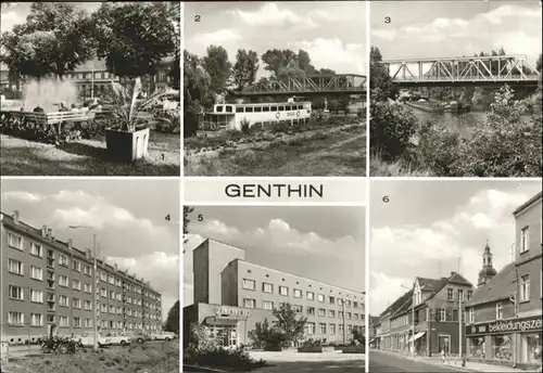 Genthin Ernst Thaelmann Platz Kanal Andreas Groepler Strasse  Bruecke  / Genthin /Jerichower Land LKR