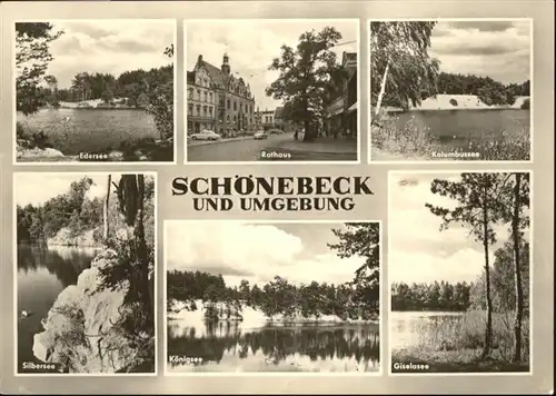 Schoenebeck Elbe Rathaus Edersee Giselasee Koenigsee Silbersee / Schoenebeck /Salzlandkreis LKR