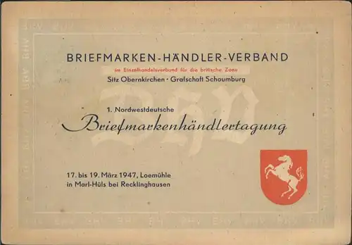 Recklinghausen Westfalen Briefmarken Haendler Verband / Recklinghausen /Recklinghausen LKR