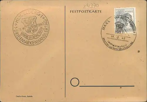 Recklinghausen Westfalen Briefmarken Haendler Verband / Recklinghausen /Recklinghausen LKR