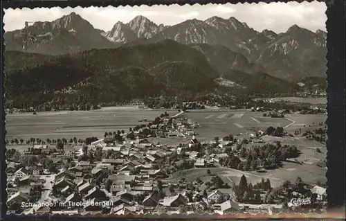 Schwangau Fliegeraufnahme Tiroler Berge / Schwangau /Ostallgaeu LKR