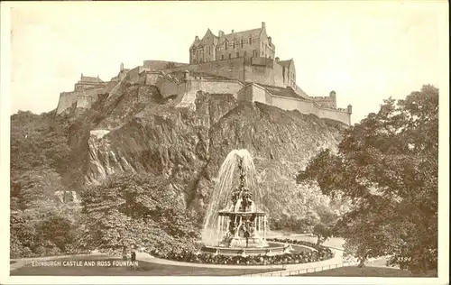 Edinburgh Castle Ross Fountain / Edinburgh /Edinburgh