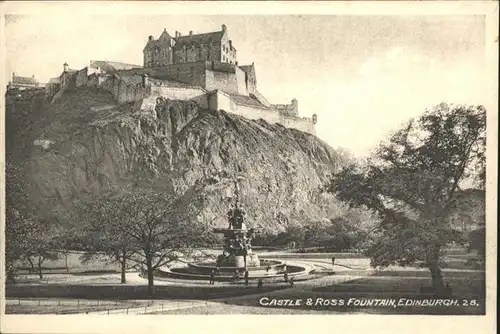 Edinburgh Castle Ross Fountain  / Edinburgh /Edinburgh