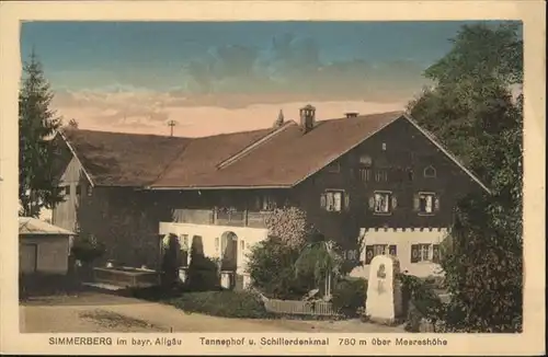 Simmerberg Tannenhof Schiller Denkmal  / Weiler-Simmerberg /Lindau LKR