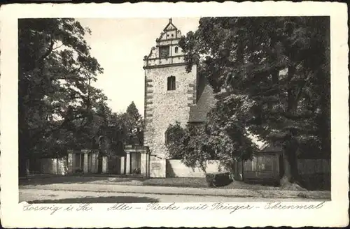 Coswig Sachsen Kirche Kriegerdenkmal / Coswig /Meissen LKR