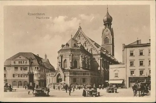 Rosenheim Bayern Kirche Kutsche / Rosenheim /Rosenheim LKR