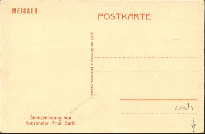Meissen Elbe Sachsen Kuenstler Artur Barth / Meissen /Meissen LKR Nr