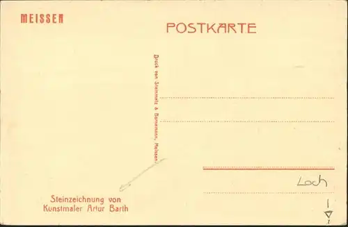 Meissen Elbe Sachsen Kuenstler Artur Barth / Meissen /Meissen LKR