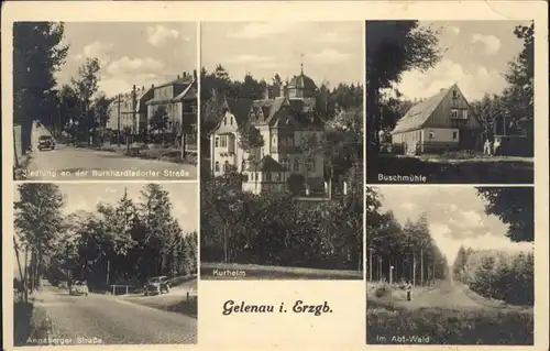 Gelenau Erzgebirge Gelenau Burkhardtsdorfer Strasse Buschmuehle Annabergstrasse Kurheim * / Gelenau Erzgebirge /Erzgebirgskreis LKR