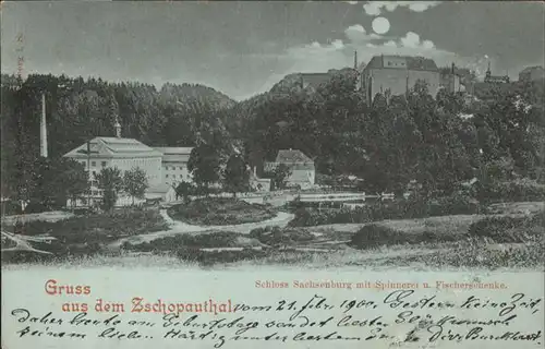 Zschopau Schloss Sachsenburg Spinnerei Fischerschenke x