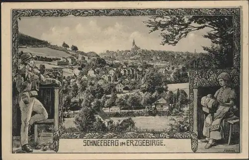 Schneeberg Erzgebirge Kuenstler F. Boehme *