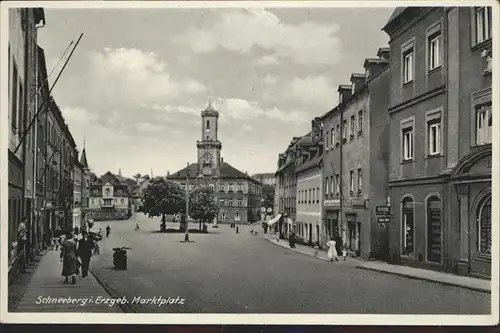 Schneeberg Erzgebirge Marktplatz *