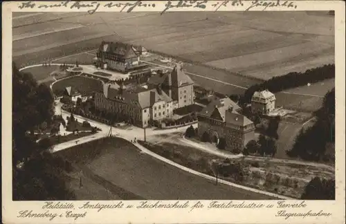 Schneeberg Erzgebirge Fliegeraufnahme Heilstaette Amtsgericht Schule  x