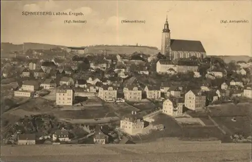 Schneeberg Erzgebirge Seminar Bismarckturm Amtsgericht *