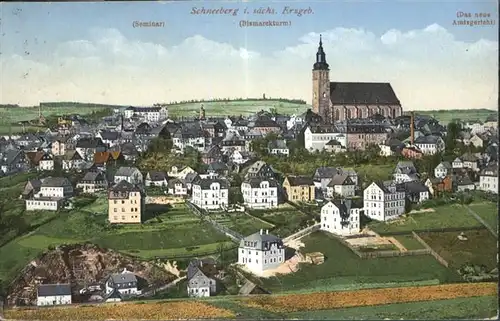 Schneeberg Erzgebirge Seminar Bismarckturm Amtsgericht x