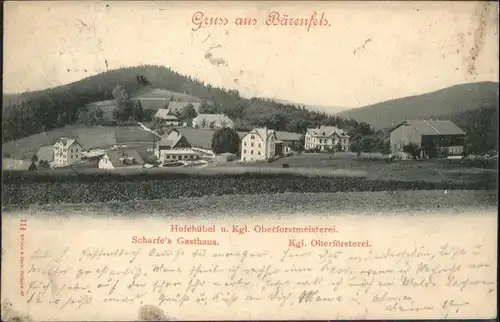 Baerenfels Erzgebirge Hofehuebel Oberforstmeisterei Scharfes Gasthaus  x