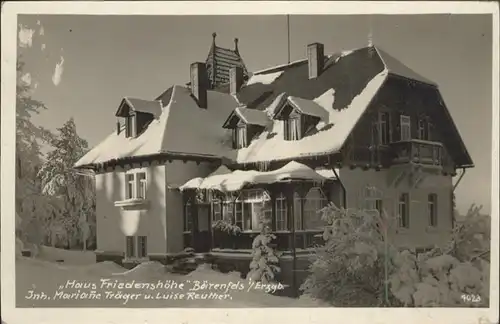 Baerenfels Erzgebirge Haus Friedenshoehe x