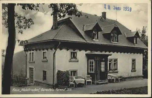 Baerenfels Erzgebirge Baerenfels Erzgebirge Haus Waldfrieden x / Altenberg /Saechsische Schweiz-Osterzgebirge LKR