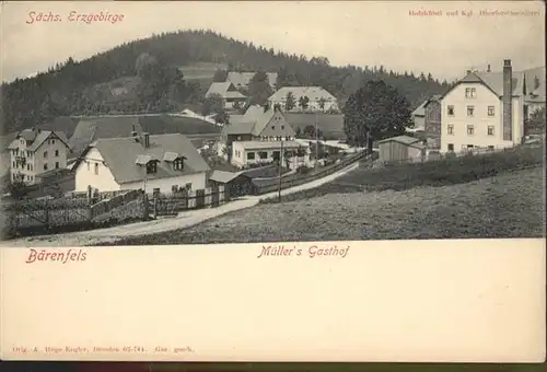 Baerenfels Erzgebirge Muellers Gasthof Hofehuebel Oberforstmeisterei *