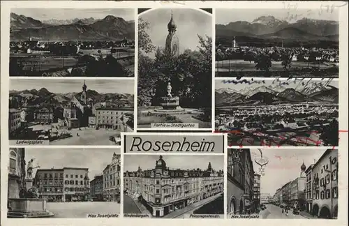 Rosenheim Oberbayern Stadtgarten Max Josefplatz Prinzregentenstrasse Ludwigsplatz