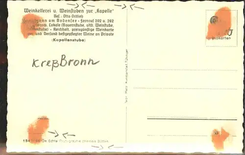 Kressbronn Bodensee Weinkellerei Zur Kapelle / Kressbronn am Bodensee /Bodenseekreis LKR