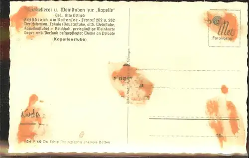 Kressbronn Bodensee Weinkellerei Zur Kapelle / Kressbronn am Bodensee /Bodenseekreis LKR