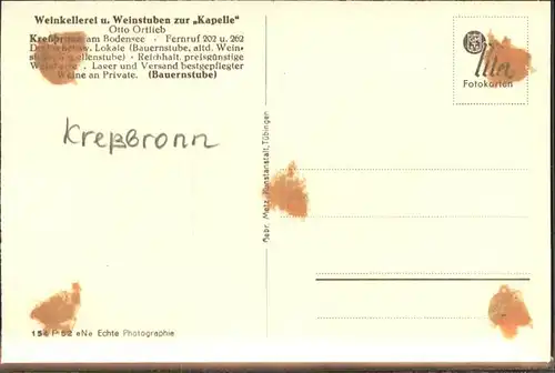 Kressbronn Bodensee Weinkellerei Zur Kapelle / Kressbronn am Bodensee /Bodenseekreis LKR