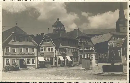 Bischofsheim Rhoen Hindenburgplatz Brunnen Gasthaus zur frischen Quelle