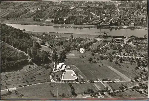 Erlenbach Main Fliegeraufnahme Waldschwimmbad