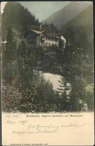 Krimml Hofers Gasthaus  Wasserfall