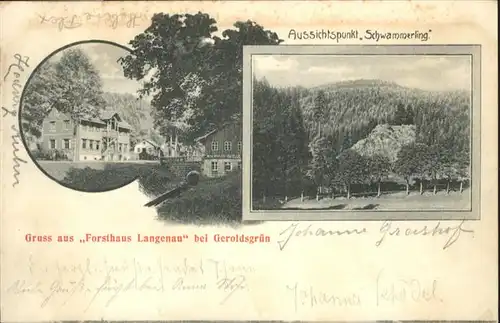 Geroldsgruen Forsthaus Langenau Schwammerling