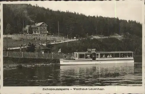 Zschopau Talsperre Waldhaus Lauenhain Schiff