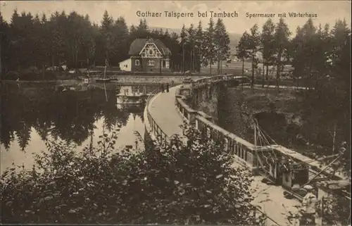Tambach-Dietharz Gothaer Talsperre Sperrmauer Waerterhaus