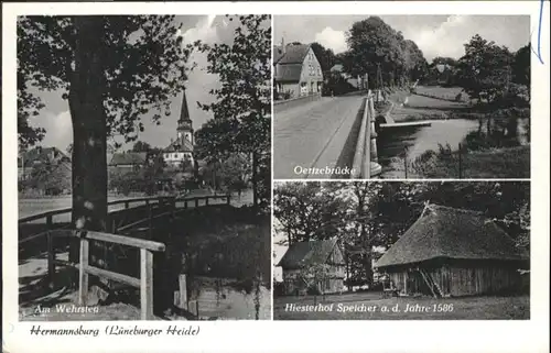 Hermannsburg Lueneburger Heide Oertzebruecke Hiesterhof Speicher Wehrsteg *