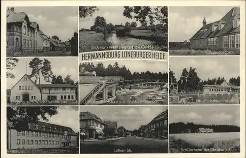 Hermannsburg Lueneburger Heide Schule Schwimmbad  *